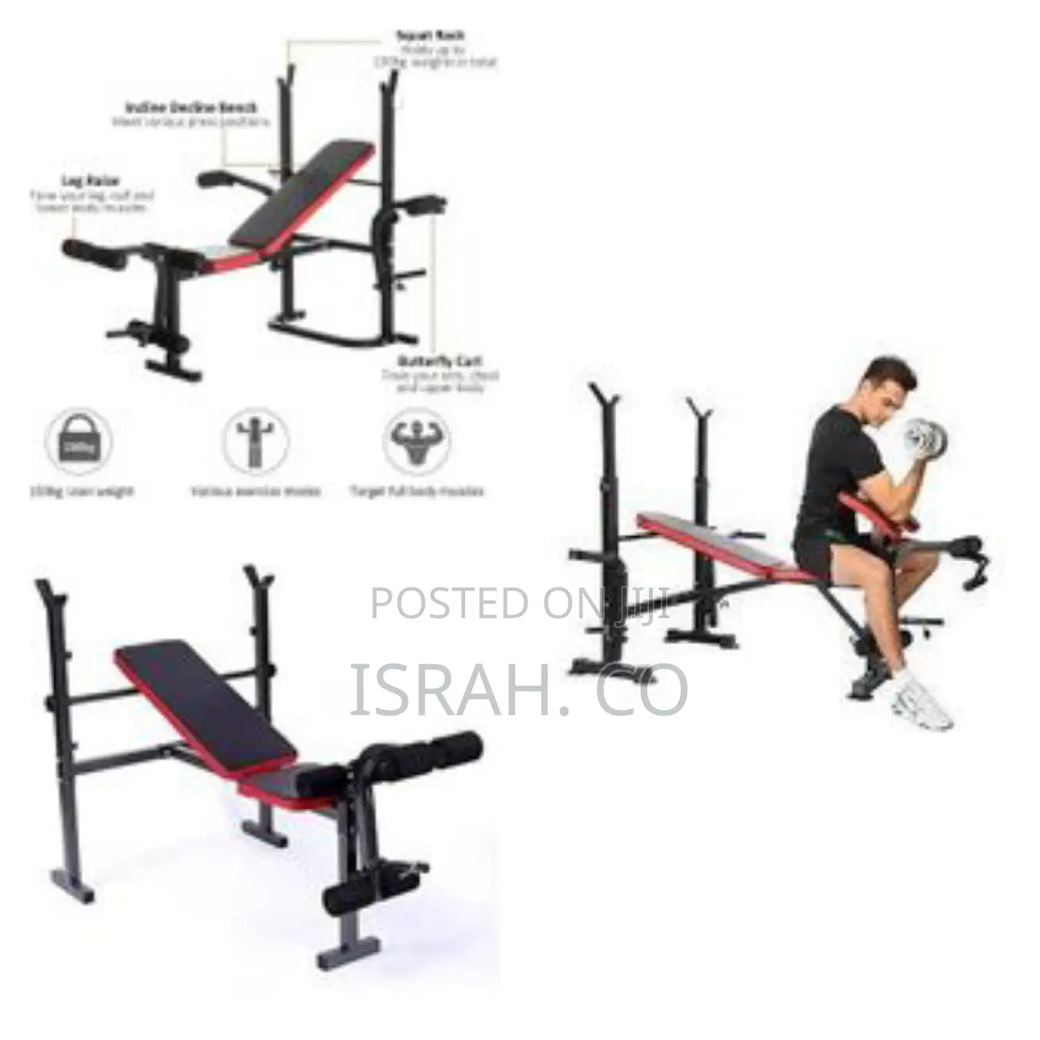 Adjustable Home Gym Bench Press for Full Body Exercise