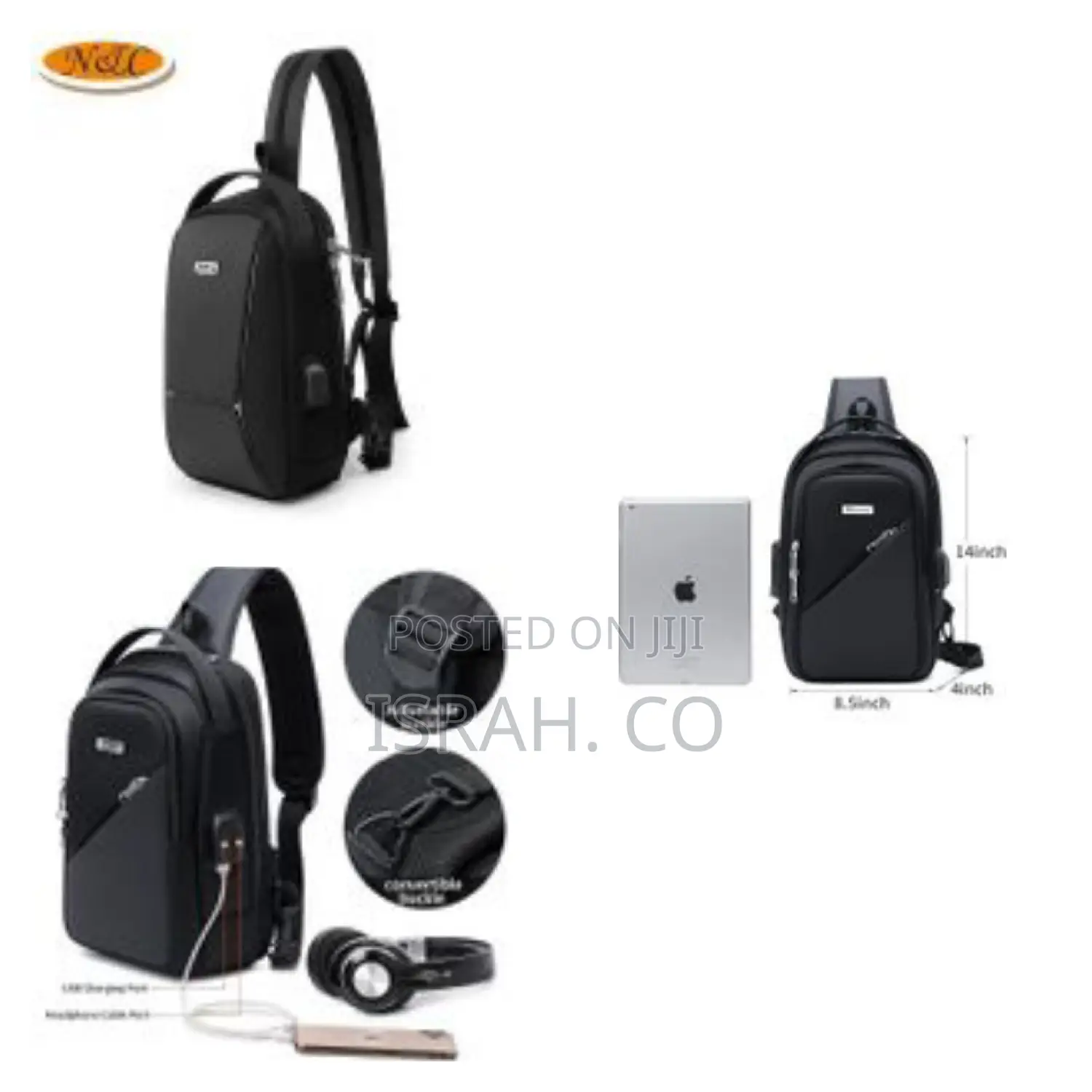 Anti Theft Bag for Men Women, Sling Bag