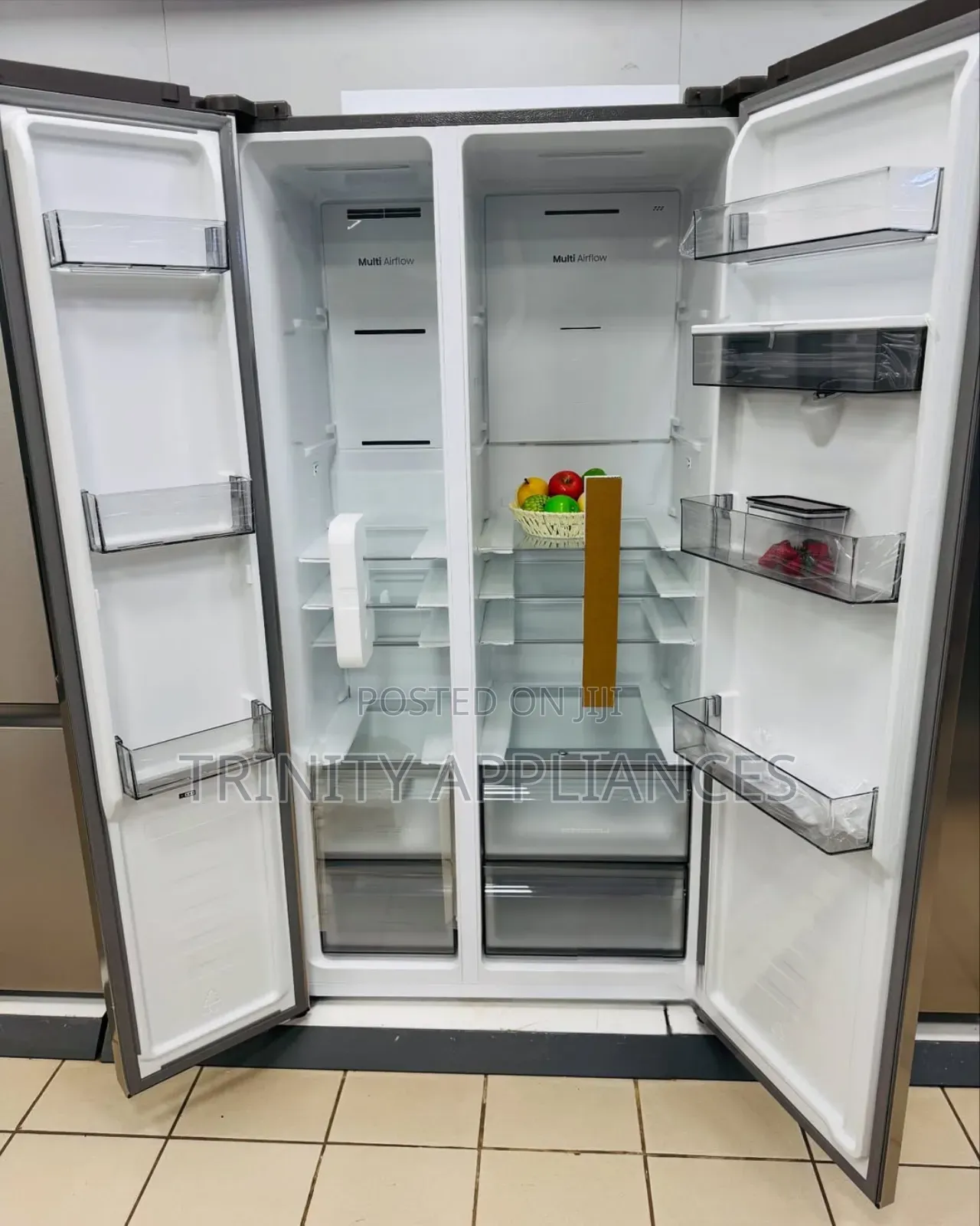 Hisense 750 Litres Side by Side Refrigerator Rc-750 Silver