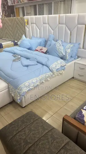 Sky Blue 6 Piece Lace Duvet
