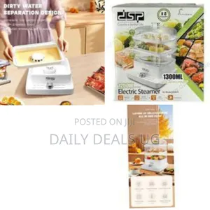 DSP 1300ml 3 Tier Electric Vegetable Food Steamer Cooking Pot- White