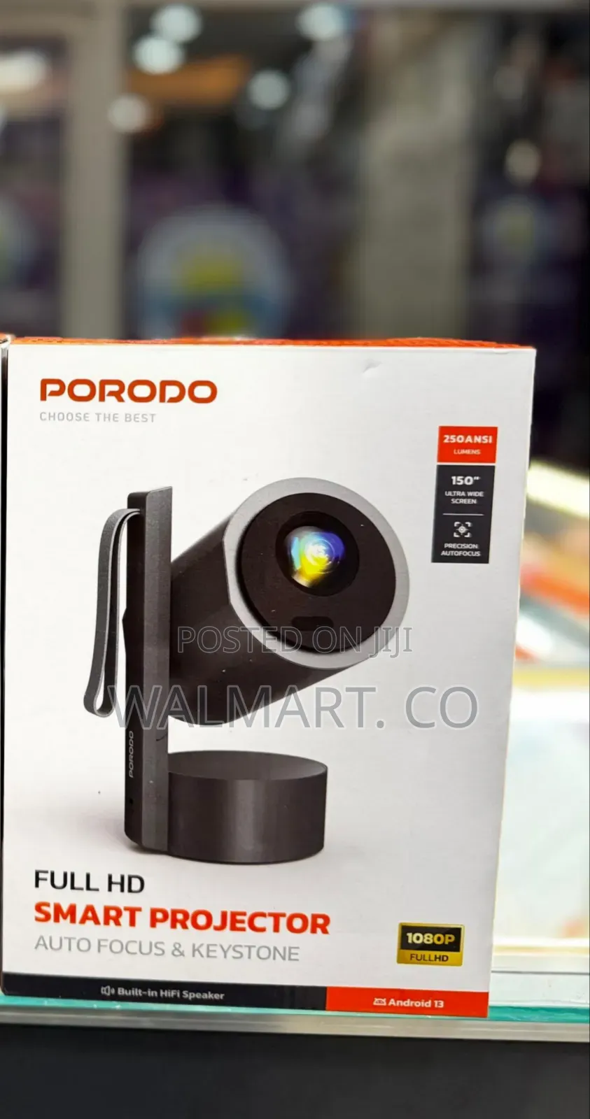 Porodo Full Hd Smart Projector Auto Focus and Keystone