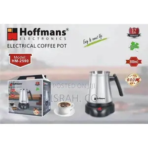 Hoffmans 800ml Grand Electronic Coffee Pot Stainless Steel
