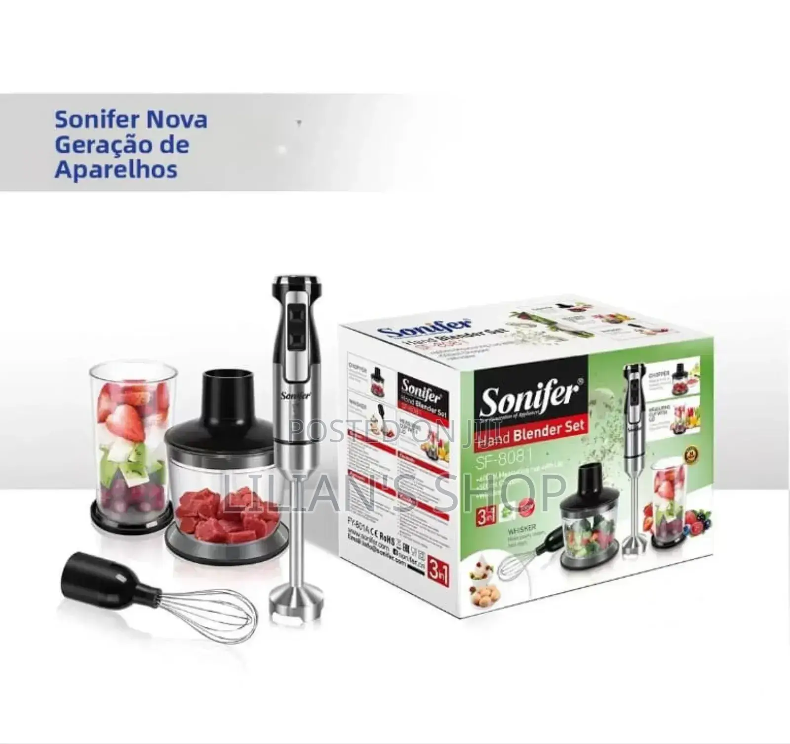 Sonifer 3-in-1 Multifunctional Hand Blender Set.