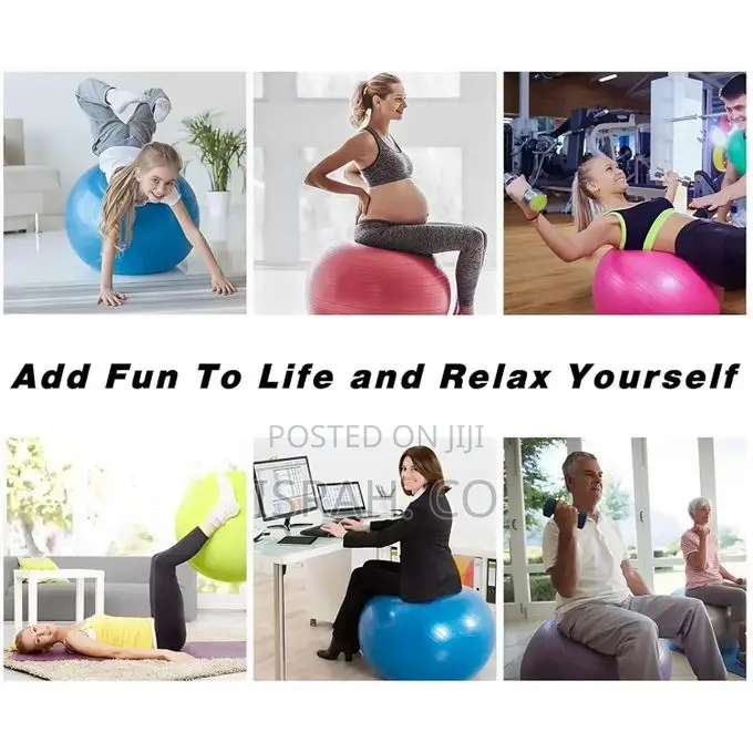 Anti-Slip Inflatable Rubber Exercise Fitness Training Ball for Pilates