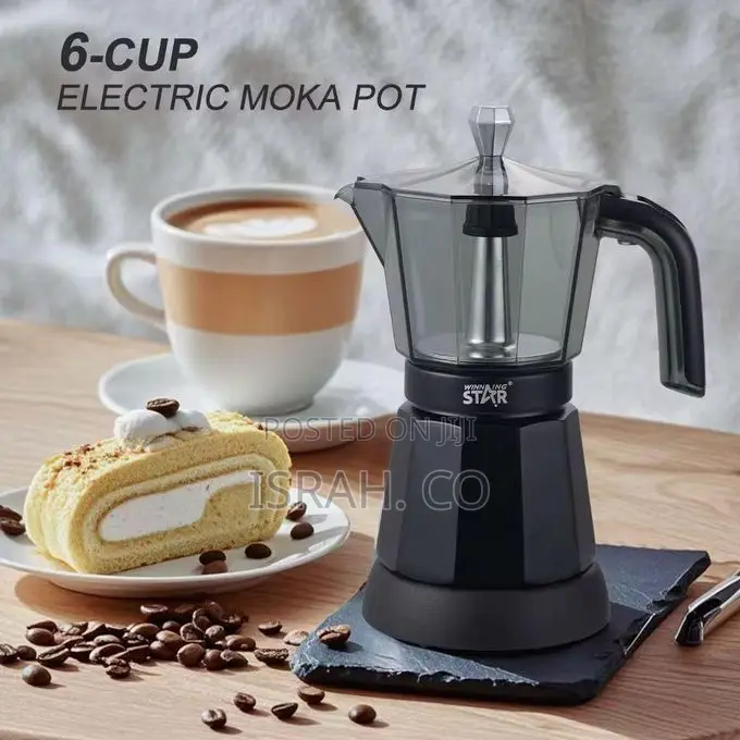 Winning Star 6 Cups, Electric Moca Pot Small, Italian