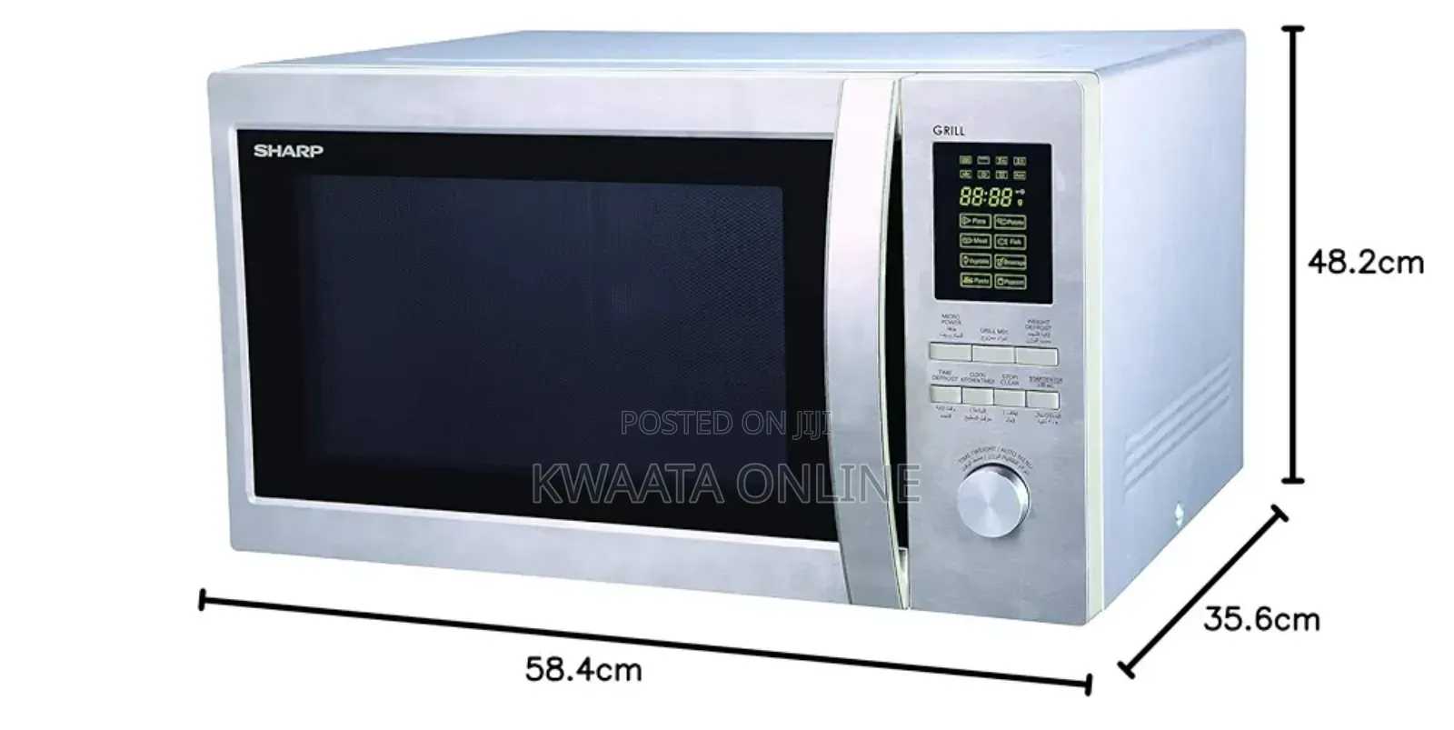 Sharp 43 Liters Microwave With Grill, Steel - R-78bt-St