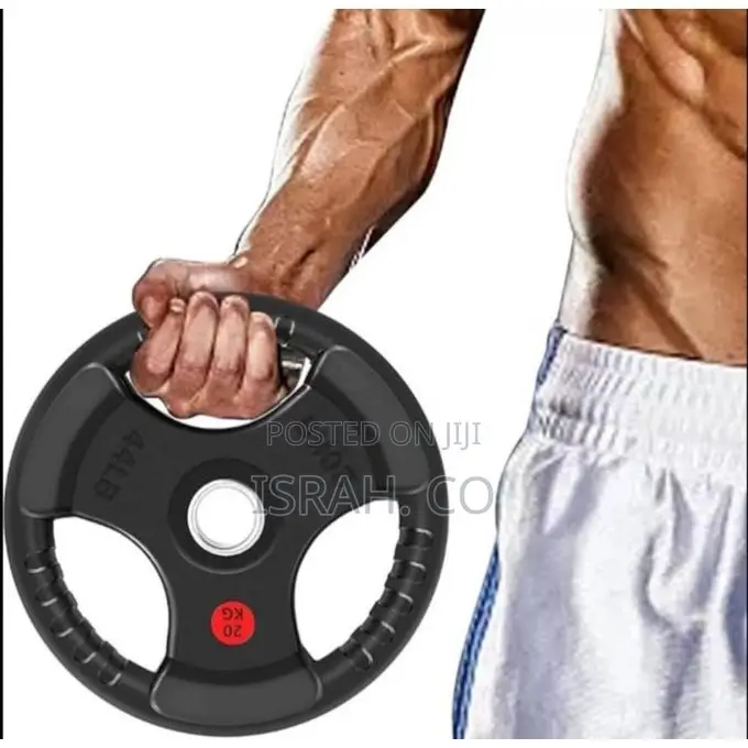 20kgs 2 Piece of Rubber Coated Hand Grip Bumper Weight Plate Discs
