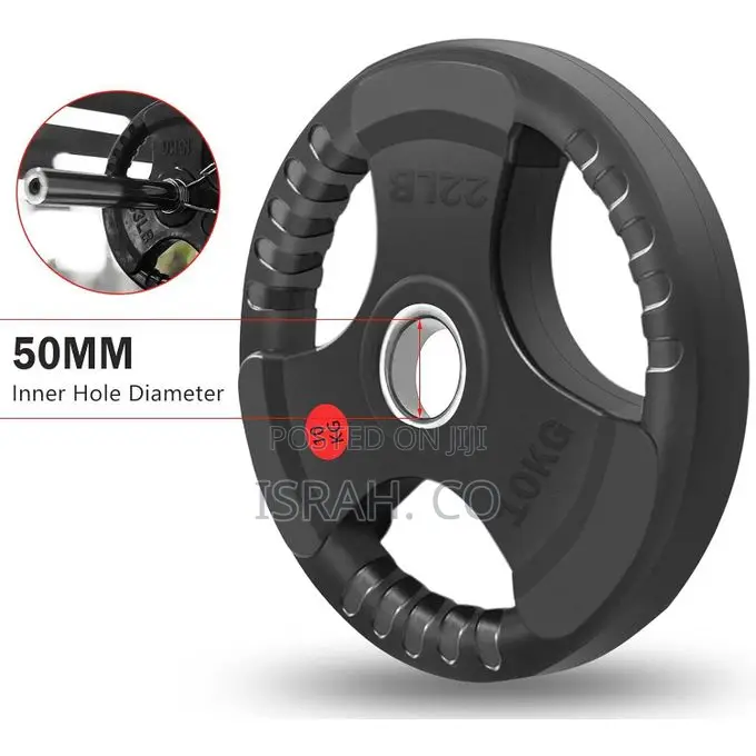 10kgs 2 Piece of Rubber Coated Hand Grip Bumper Weight Plate Discs