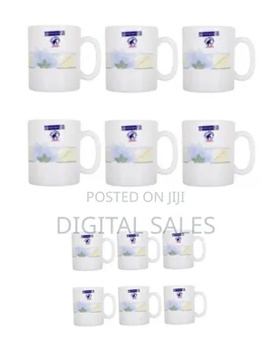 Luminarc 6 Pieces of Luminarc Tea Coffee Mugs Cups-Blue