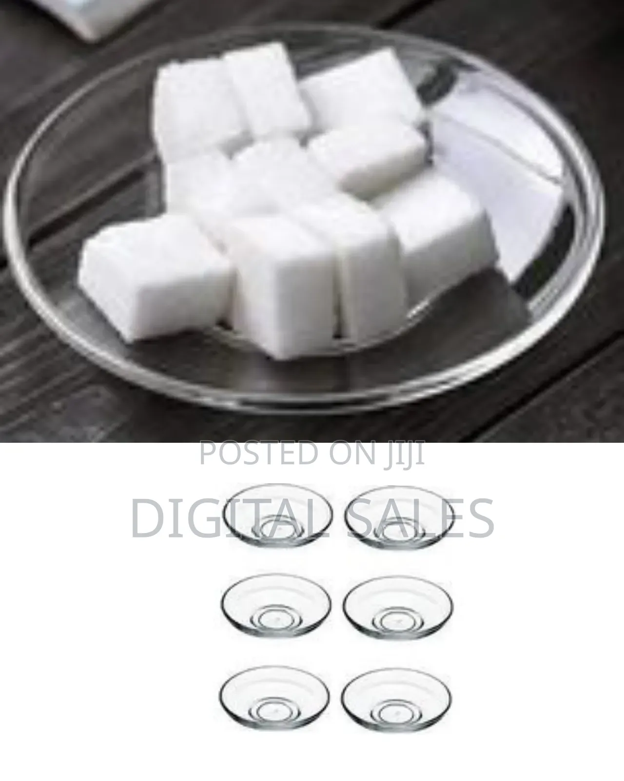 6 Pieces of Clear Glass Saucers Round Decorative Plates Without Cups
