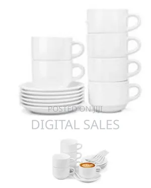 Restaurants and Office 6 Piece Cups and 6 Saucers
