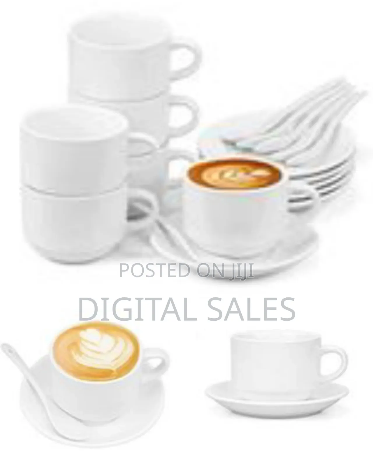 Restaurants and Office 6 Piece Cups and 6 Saucers