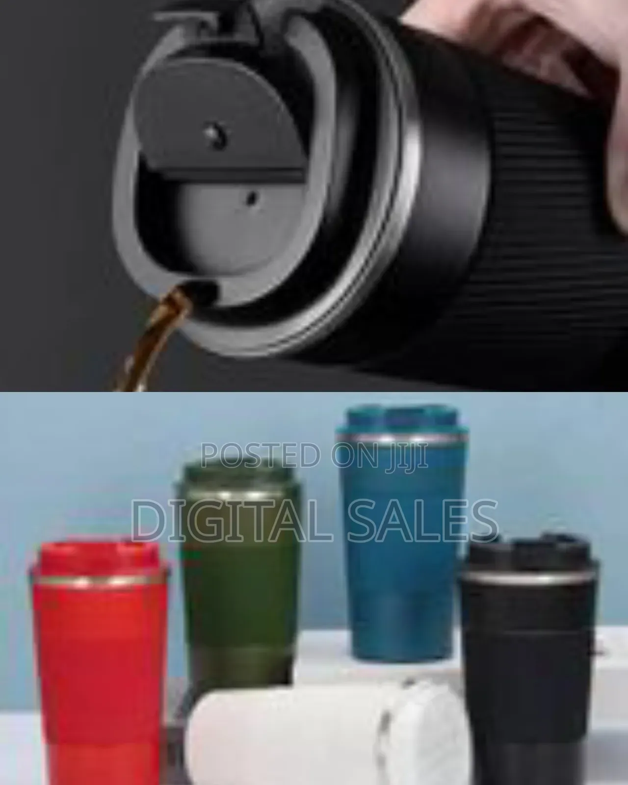 1 Piece of Lined Steel Vacuum Insulated Coffee Cup Double Walled Car