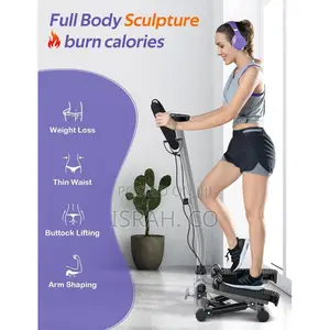 Folding Pedal Mini Stepper for Exercise, Body Sculpture Lateral