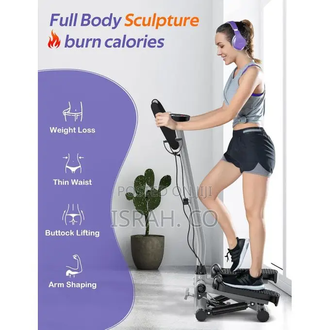 Folding Pedal Mini Stepper for Exercise, Body Sculpture Lateral