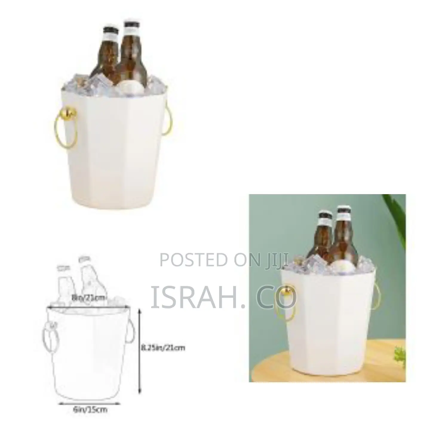 Metal Ice Bucket, Stainless Steel Drink Beer Chiller