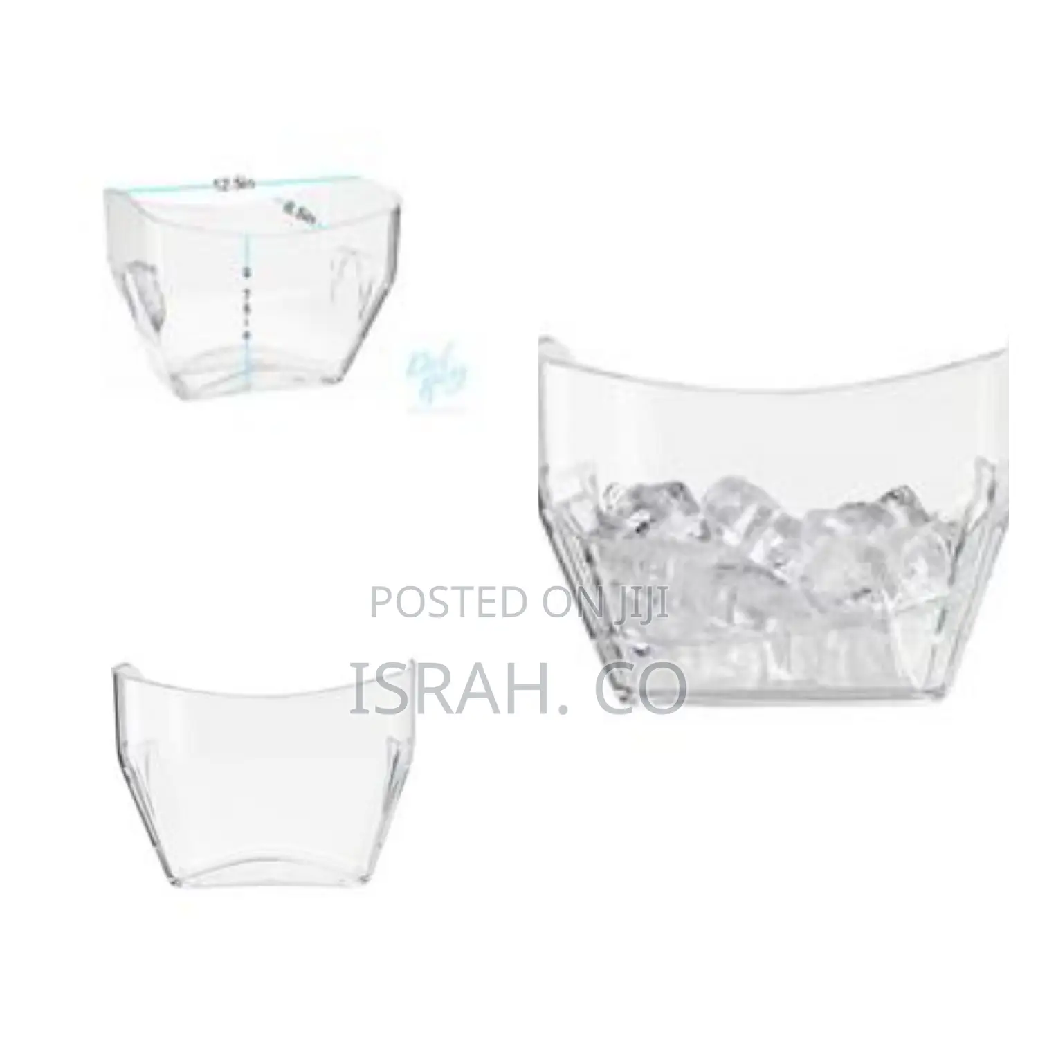 Acrylic Clear Beverage Ice Bucket Tub 12.5x 8.5 X 9.75 Inch for Wines