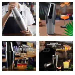 Cocktail Shaker Bar Mixer Strainer Ice Tong Pourer Muddler