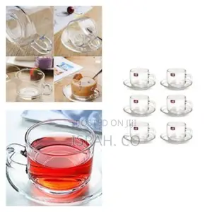 Luminarc 6 Pieces of Cups and 6 Saucers -Colourless