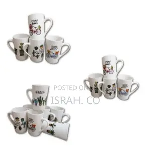 6 Pieces of Mult-Printed Coffee Tea Cups Mugs