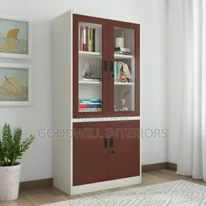 White Brown Two Doors Side Board