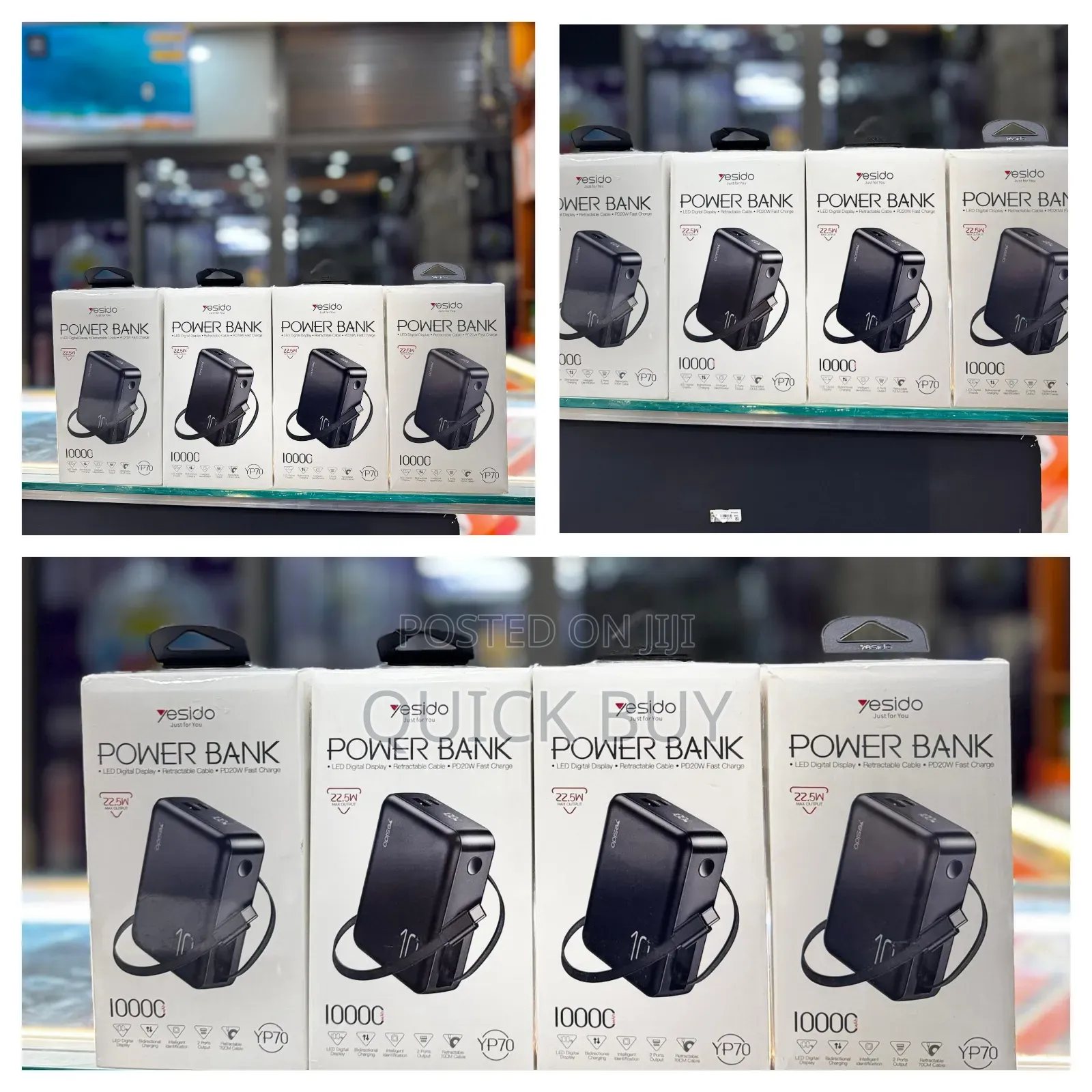 Yesido Yp70 Power Bank 22.5w Led Digital Display