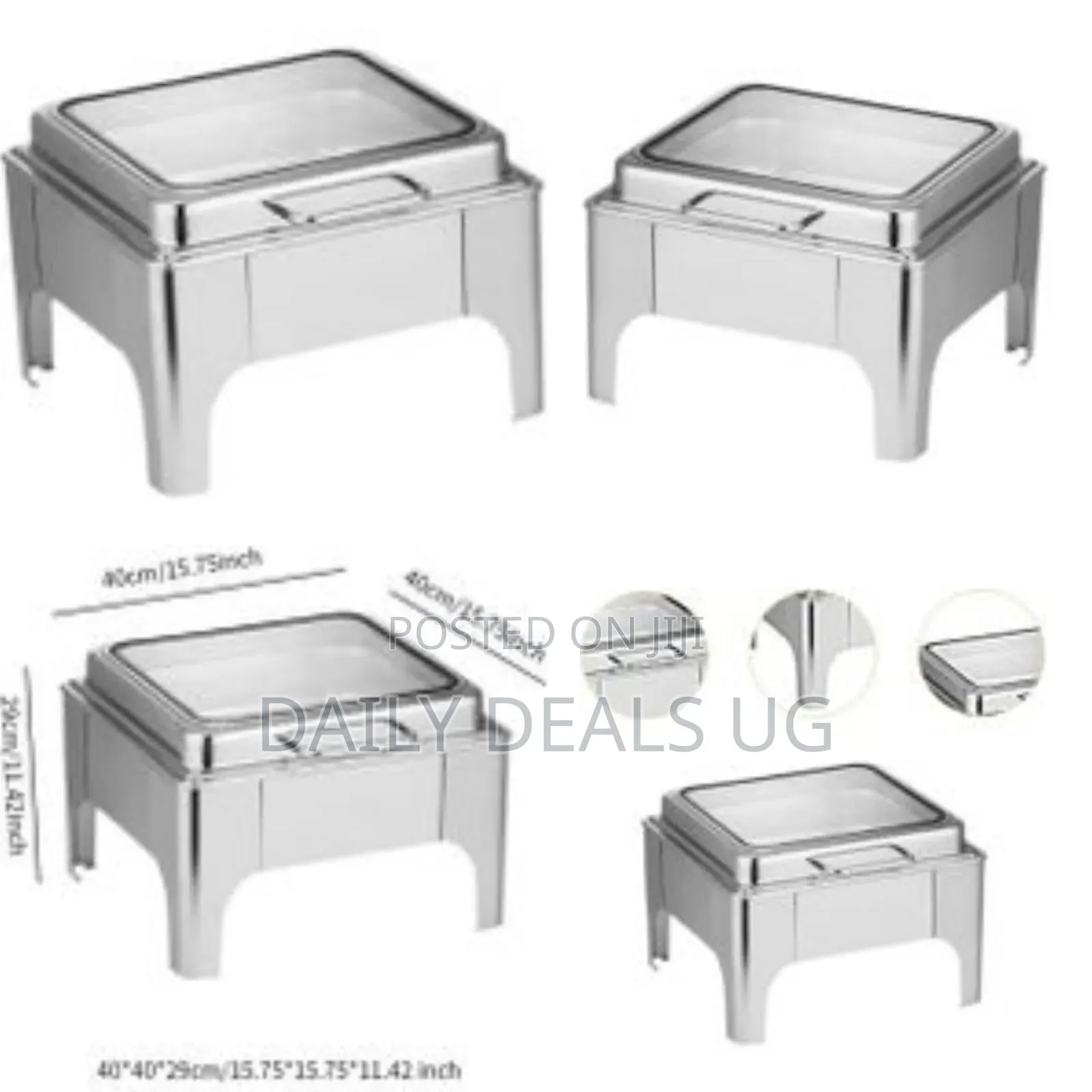 6l Hydraulic Chafing Dish Food Warmers With Frame Water Bowl Tray