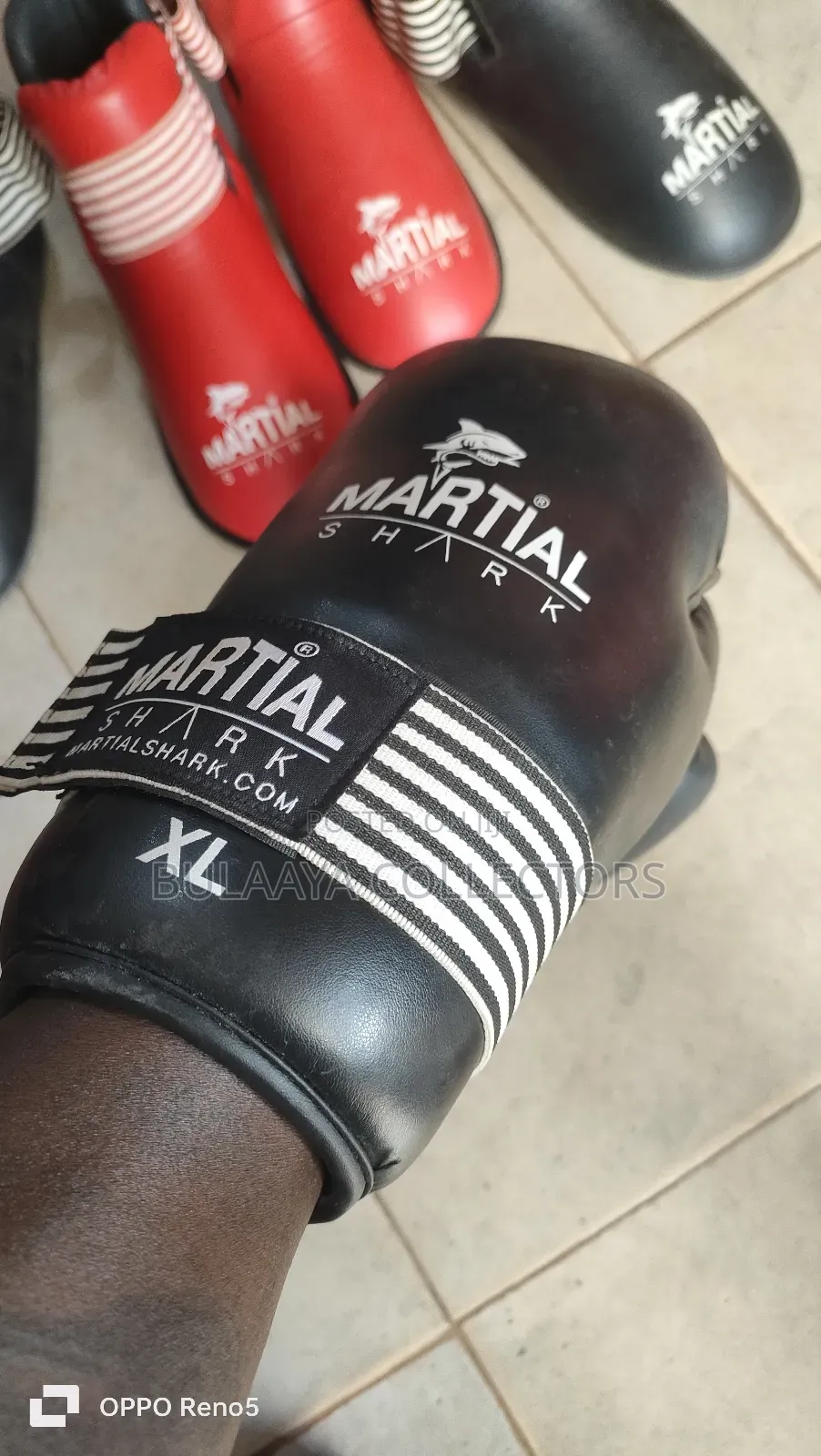Uk Used Shark Martial Arts Training Gloves for Kick Boxing, Muay Thai.