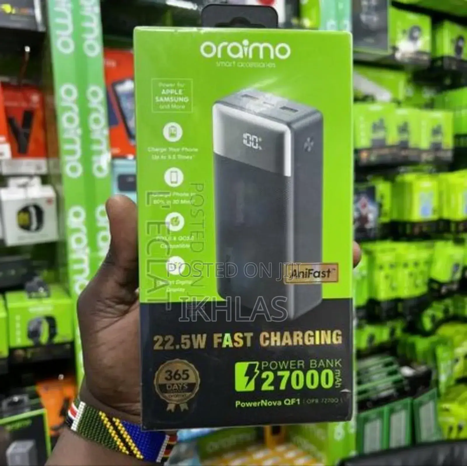 Oraimo 27000mah 22.5w Fast Charging Powerbank With Type C Input N Outp
