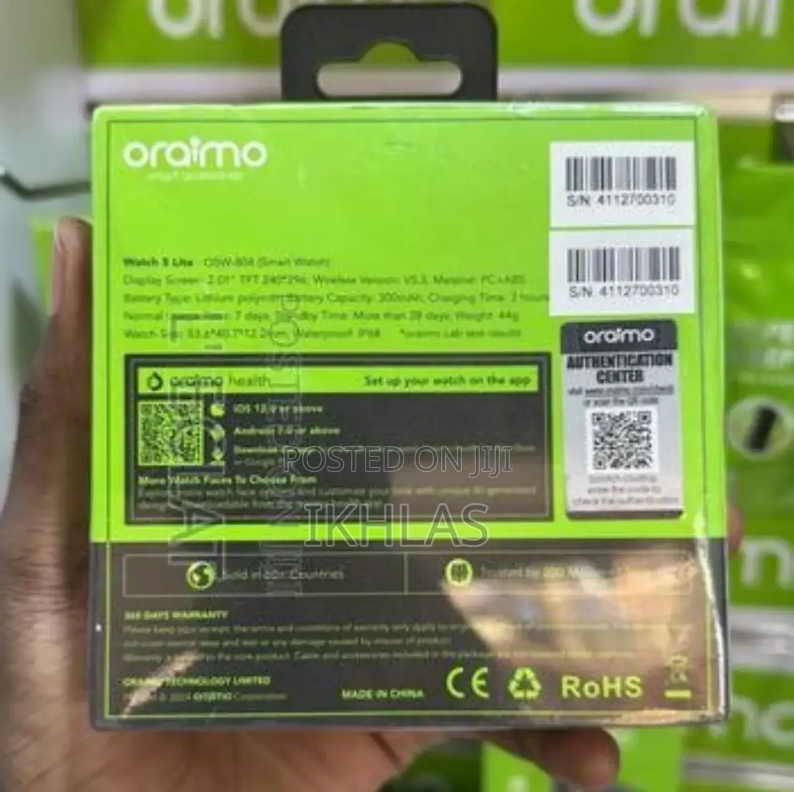 Oraimo Watch 5 Lite Bluetooth Calling Smartwatch