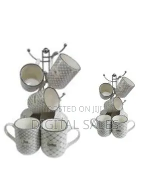 6 Pieces of Black Designed Coffee Esspreso Tumblers Tea Cups Coffee
