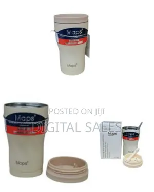 460ml Ceramic Travel Mug, Double Wall Insulated Thermo Coffee Mug