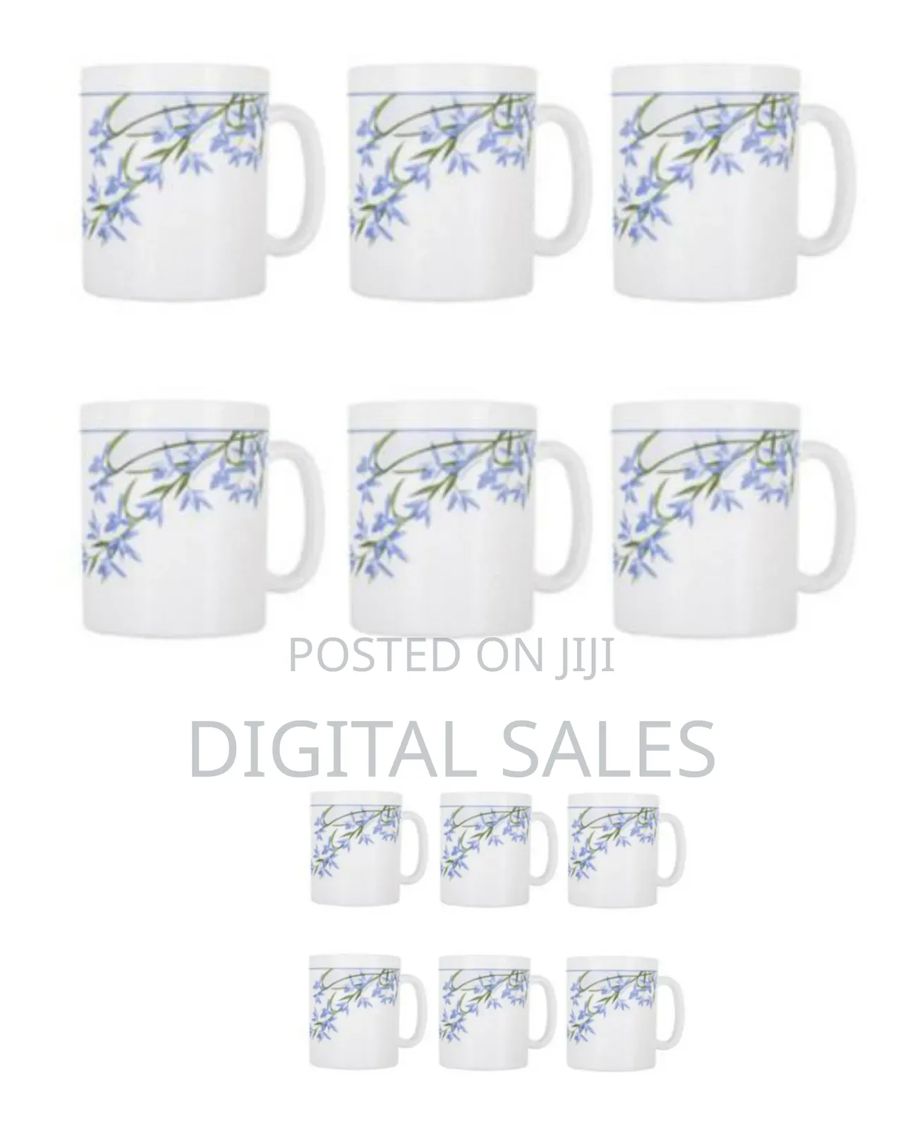 Luminarc 6 Pieces of Luminarc Tea Coffee Mug Cups-Blue