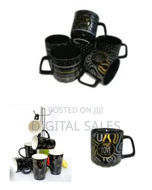 6 Pieces of Star Tea Cups Printed Coffee Mugs Tumblers -