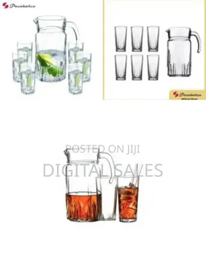 Luminarc 7 Piece Karat Lord Lady Diamond Cut Drinkware Set Water