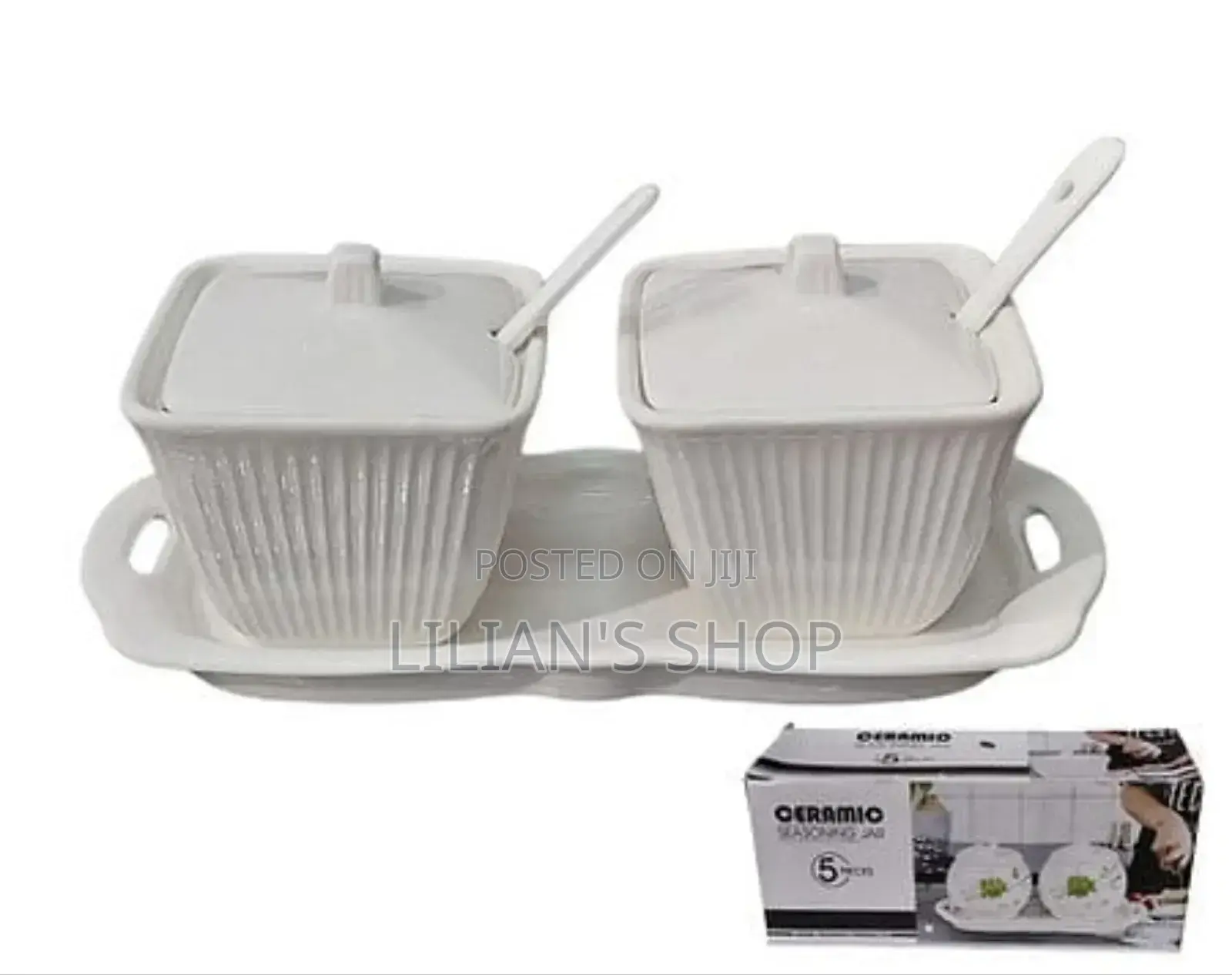 New Unique Set of Ceramic Seasoning Jars