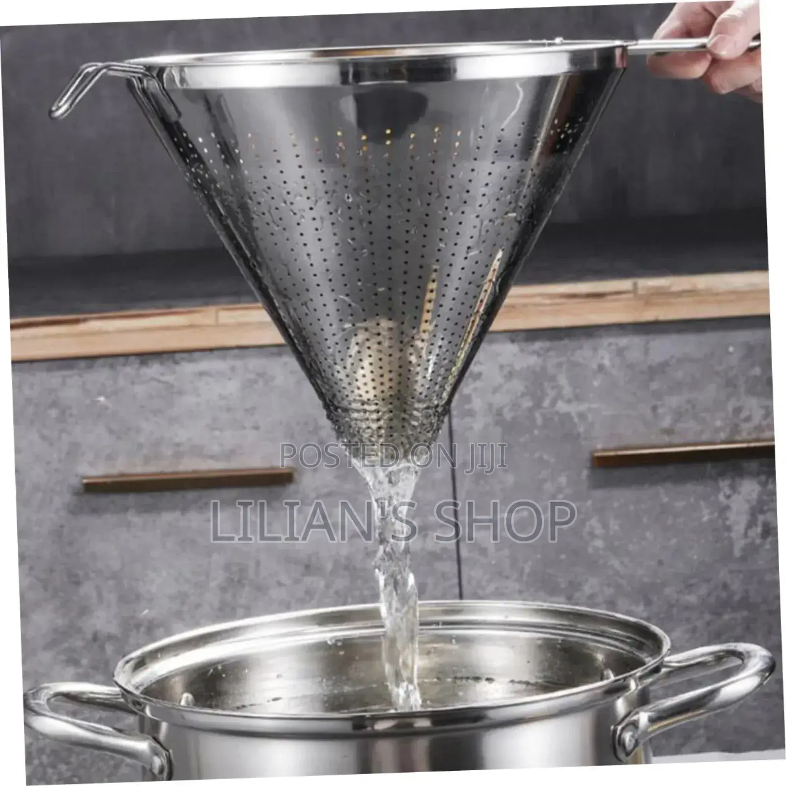 Stainless Steel Funnel With a Built-in Strainer