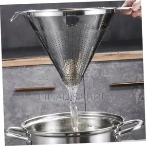 Stainless Steel Funnel With a Built-in Strainer