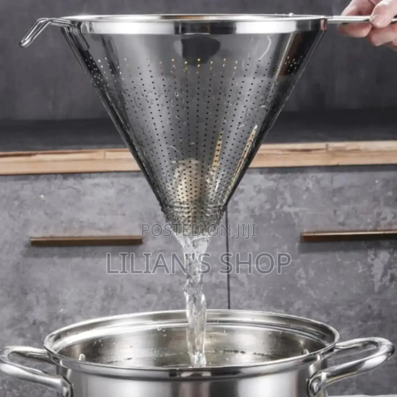 Stainless Steel Funnel With a Built-in Strainer