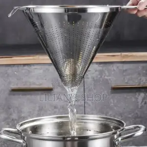 Stainless Steel Funnel With a Built-in Strainer