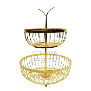 Kangda 3-Tier Gold Fruit Basket