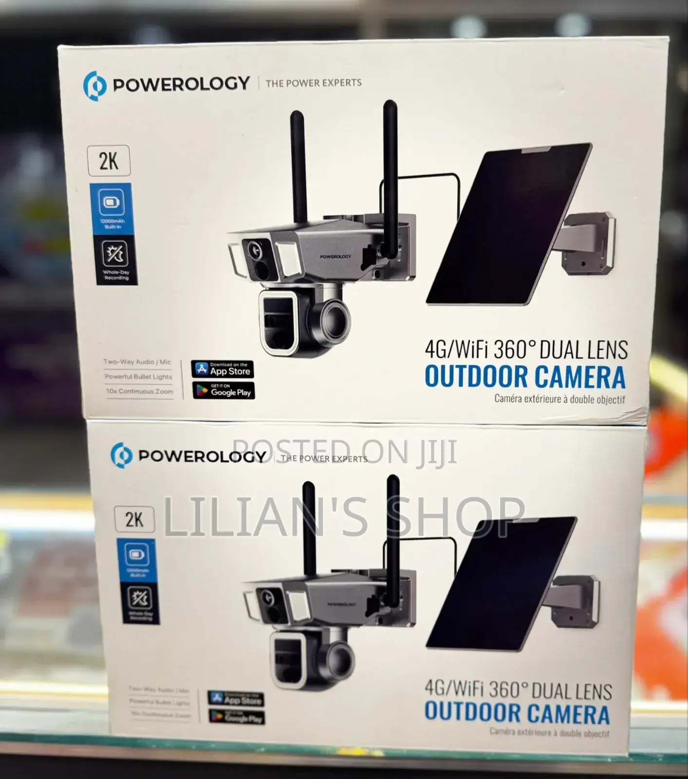 Powerology 4g/Wifi 360° Dual Lens Outdoor Camera