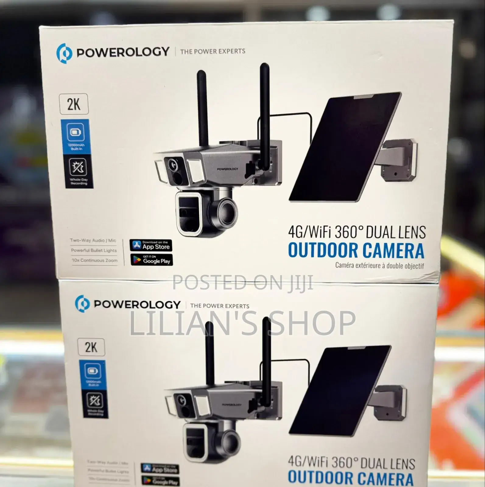 Powerology 4g/Wifi 360° Dual Lens Outdoor Camera