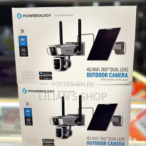 Powerology 4g/Wifi 360° Dual Lens Outdoor Camera
