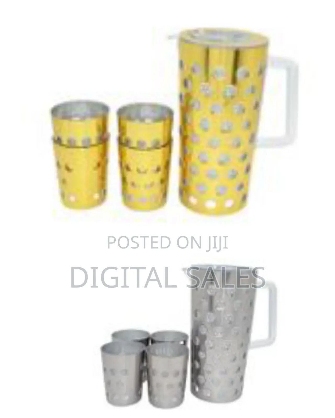 Plastic Water 1 Jug 4 Pieces Glass Combo Set for Dining Table