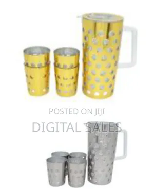Plastic Water 1 Jug 4 Pieces Glass Combo Set for Dining Table