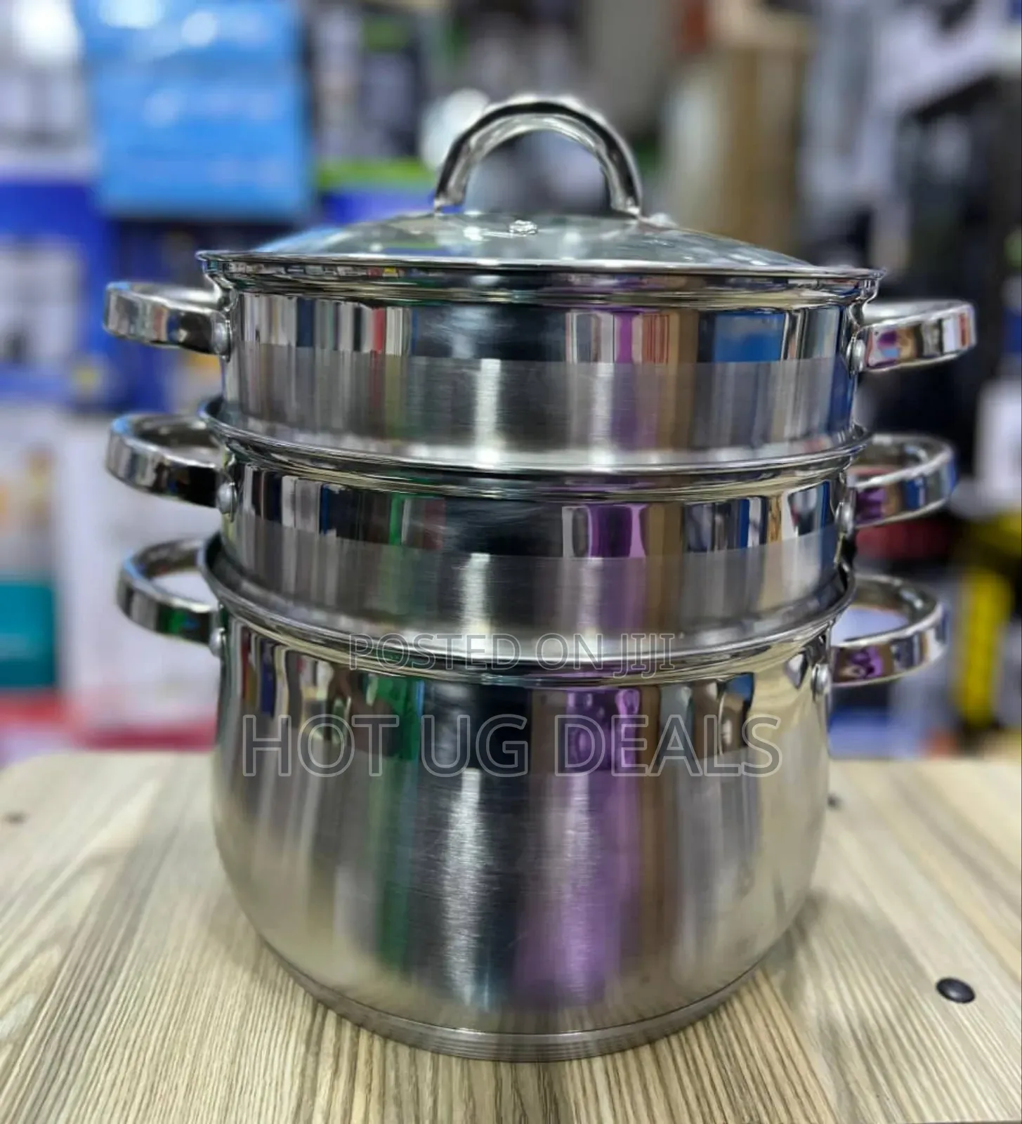 3-tier Stainless Steel Food Steamer Set - Silver