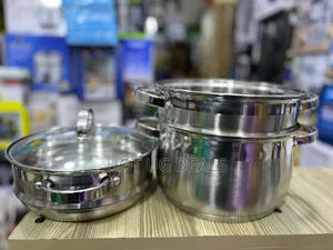 3-tier Stainless Steel Food Steamer Set - Silver