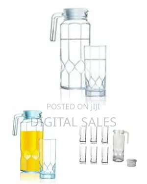 Luminarc 7 Piece Octime Diamond Water Juice Drinkware Set-L